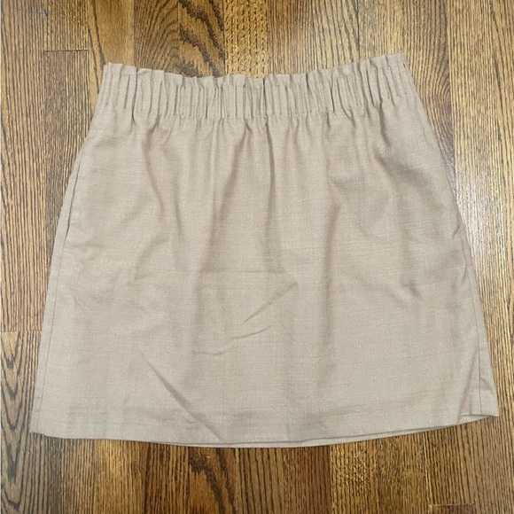J.Crew Tan Mini Skirt Wool Blend Size 8 - Picture 6 of 8